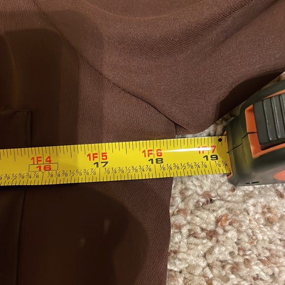 Ann Taylor Burgundy Long Sleeve Blouse - sheer - Picture 16 of 16